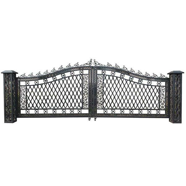 Afd Home Bridgeton Moore Wide Driveway Gate, Black 11114919